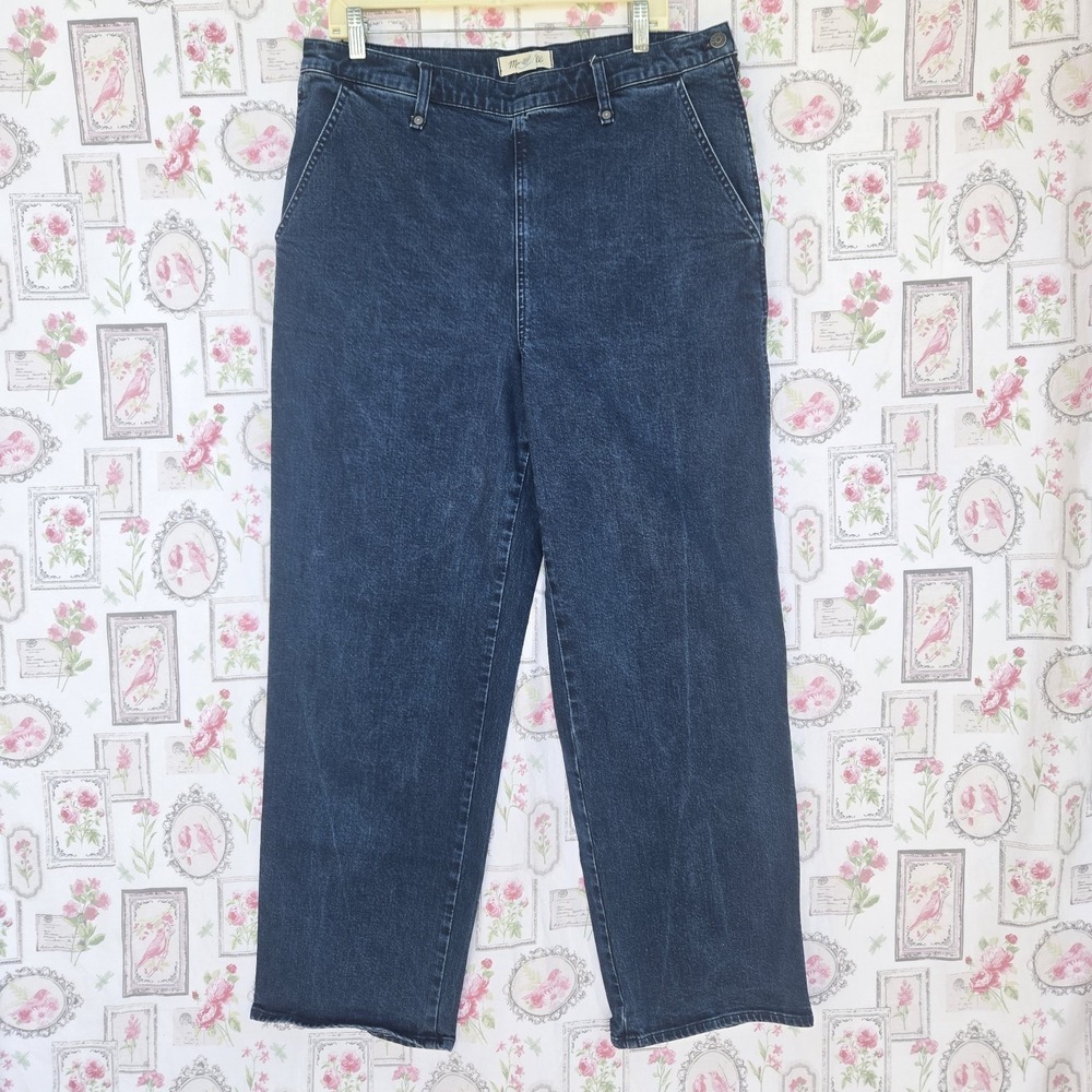 Madewell Jeans The Perfect Vintage Wide Leg Jeans Size 32 Med Wash Blue‎ EUC